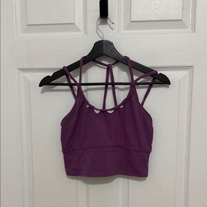 Free People movement purple strappy crop top